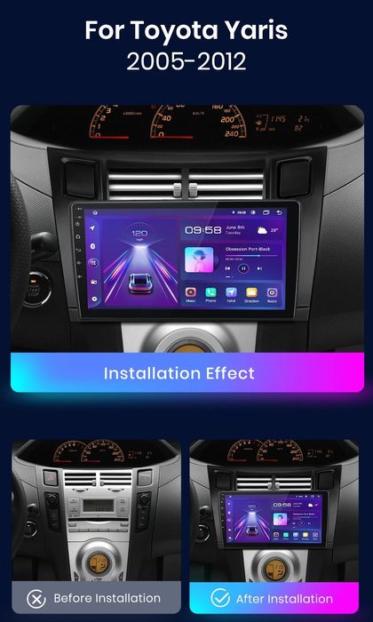 Navigatie Android dedicata Toyota Yaris (2005-2012)