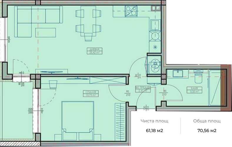 Продава се Четиристаен апартамент в Варна, Възраждане 1 - 71 кв.м за 697 €/кв.м - Снимка #1