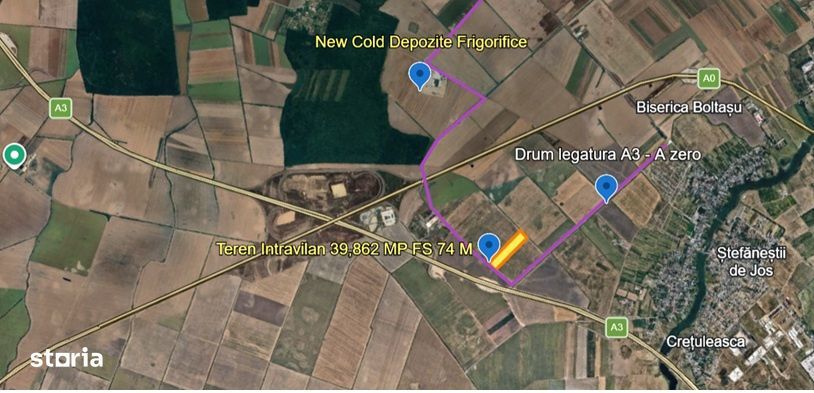 Vanzare Teren 38.862 MP Intravilan Tarla 10–Ștefanestii de Jos, Zon