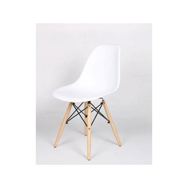 Трапезен стол иви бял