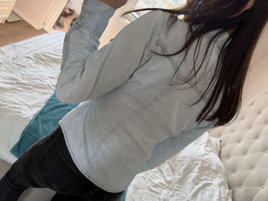 Camasa    din denim cu capse
