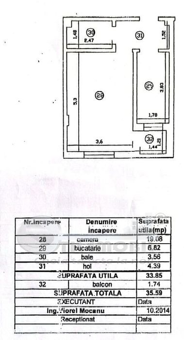 Apartament 1 camera, Tatarasi