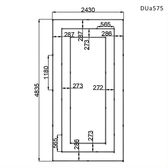 Правоъгълна LED светлина гараж линейно осветление таван студио лед