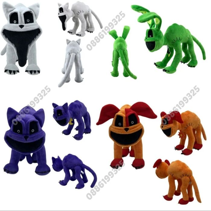 Плюшена играчка 40cm Smiling Critters Cat Nap Лилава котка CatNap DogD