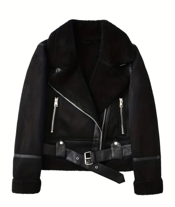 Дубленка чёрная