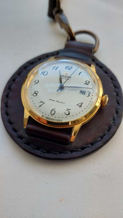 Карманные часы ORIENT из кожи