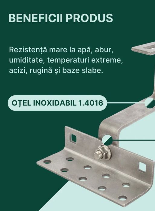 Prindere pentru panouri solare pe acoperiș de țiglă
