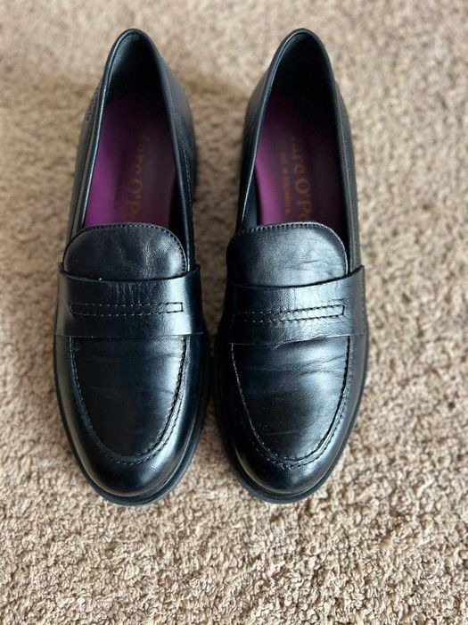 Кожени лоуфъри мокасини обувки Marco O’Polo, размер 39, като нови