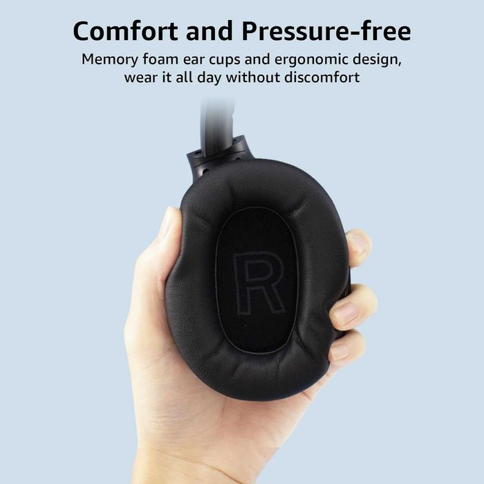 Casti audio hibride Ankbit E500Pro anulare zgomot,Bluetooth Hi-Fi Wireless anulare activa a zgomotului fără fir cu microfon,tim redare 90 ore spuma