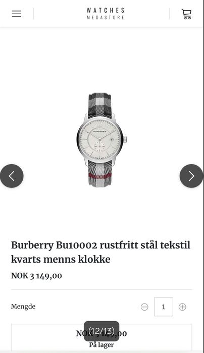 Часовник Burberry ,нов с кутия