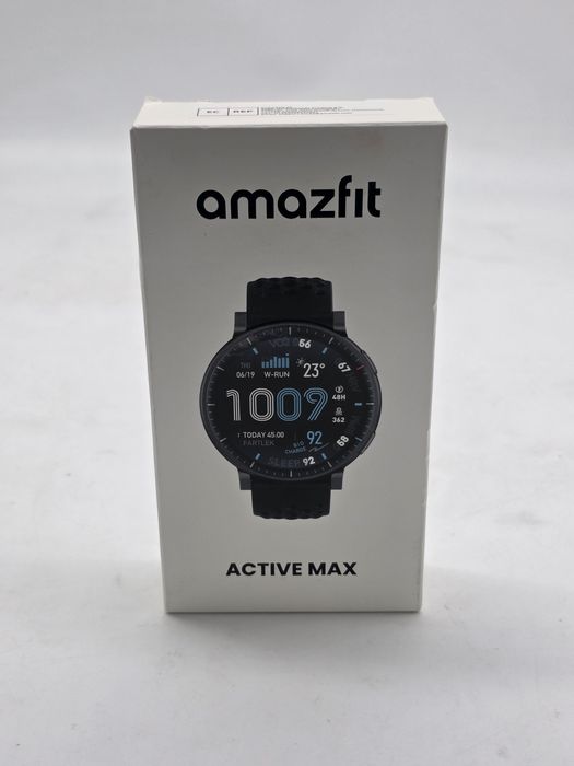 Smartwatch AMAZFIT Active Max, GPS, Android/iOS, negru, SIGILAT