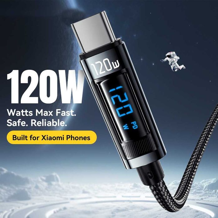 Cablu 2M 120W 6A HyperCharge TurboCharge Xiaomi Redmi/Poco/Black Shark