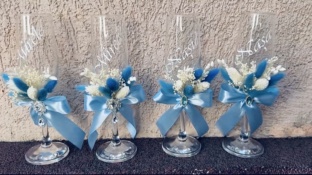 Marturii nunta/botez, pahare personalizate nunta/evenimente