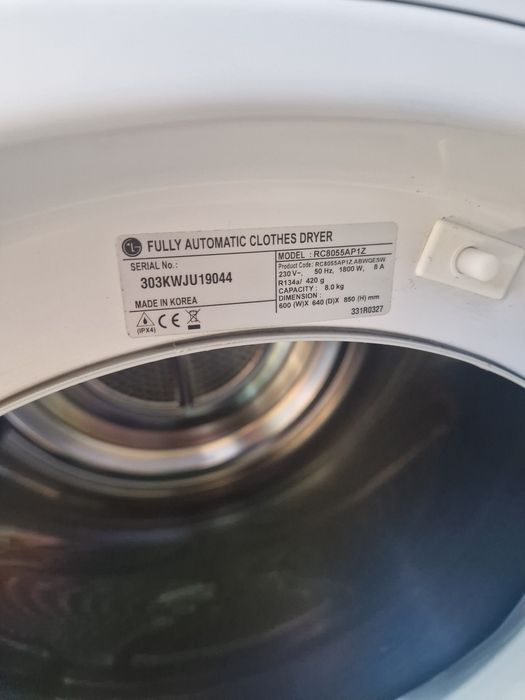 Сушилня Lg Eco Hybrid  8 кг Термопомпа