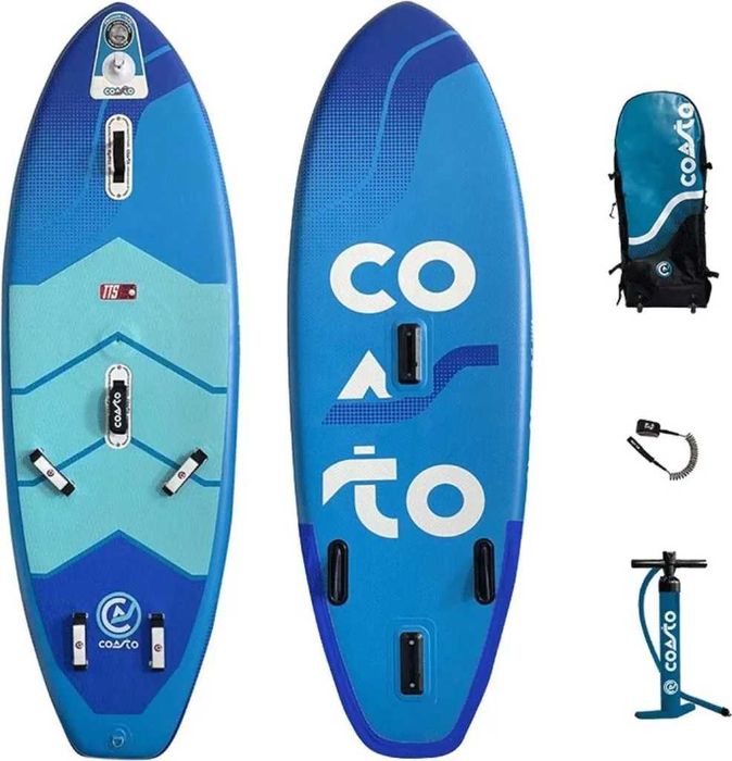 пълен комплект уиндсърф - дъска надуваема + учебен риг 3.5 кв.м , windsurf board inflatable