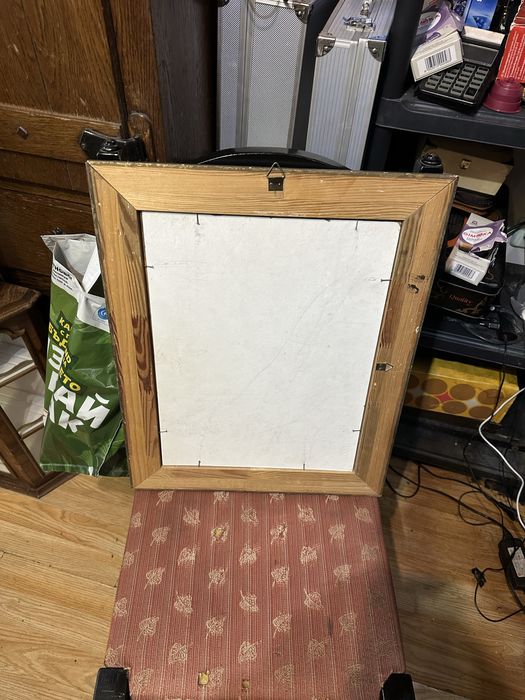 стара картина пейзаж маслени бои фазер 1962г