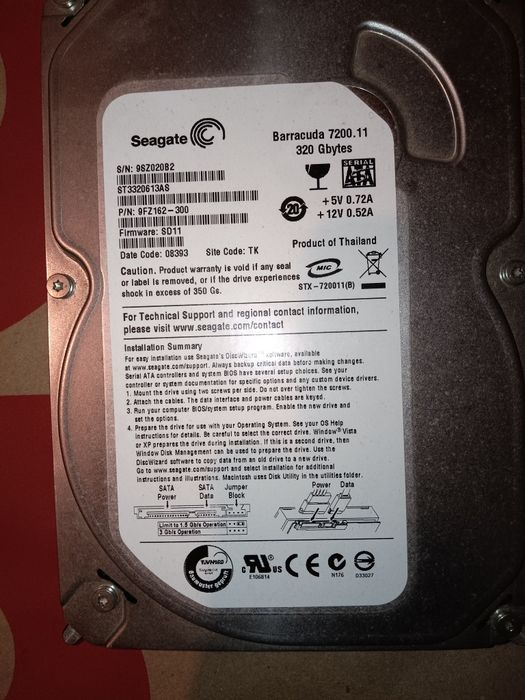 Hard Disk Seagate capacitate stocare 320GB interfață SATA