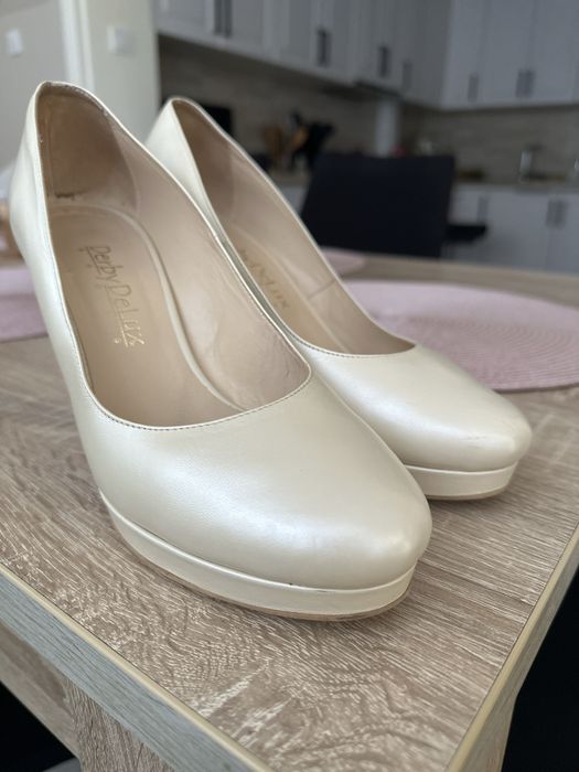 Pantofi stiletto Derby Lux piele-37