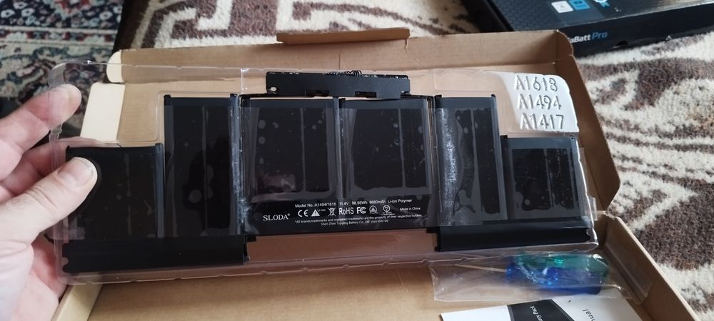 A1494 батерия за лаптоп Apple, 6 клетки, 11.4V, 98.99Wh 8680 mah