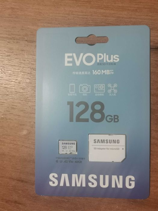 Samsung EVO Plus 128GB microSD карта + SD адаптер