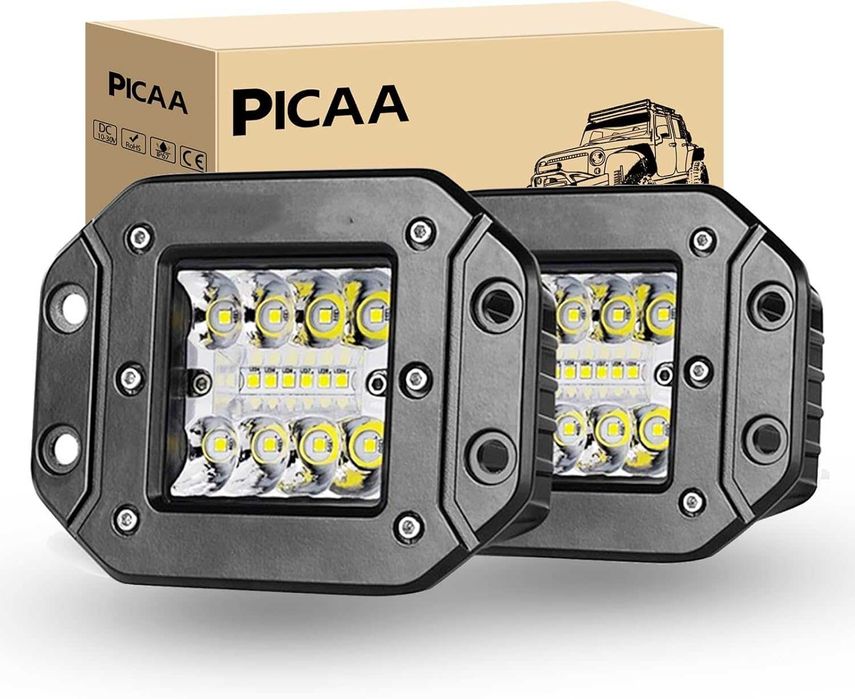 Set 2 Proiectoare LED Off-Road/Moto 40W - Spot Beam, Impermeabile IP67