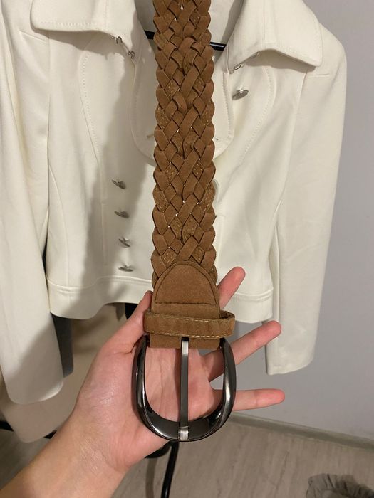 Кафяв велурен колан