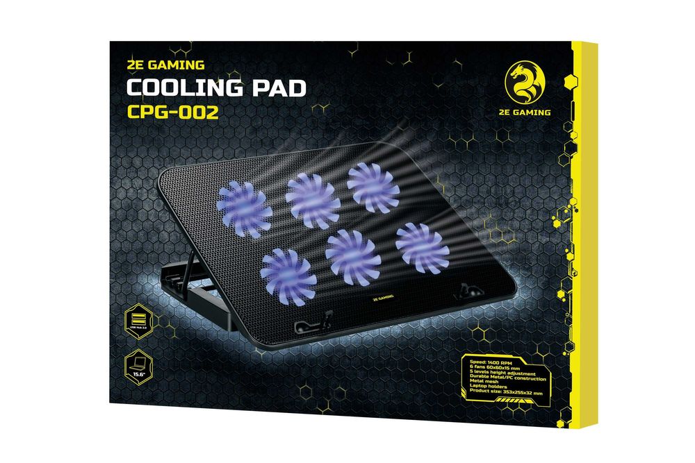 Охлаждающая подставка 2E Gaming Cooling Pad CPG-002 15.6` Black