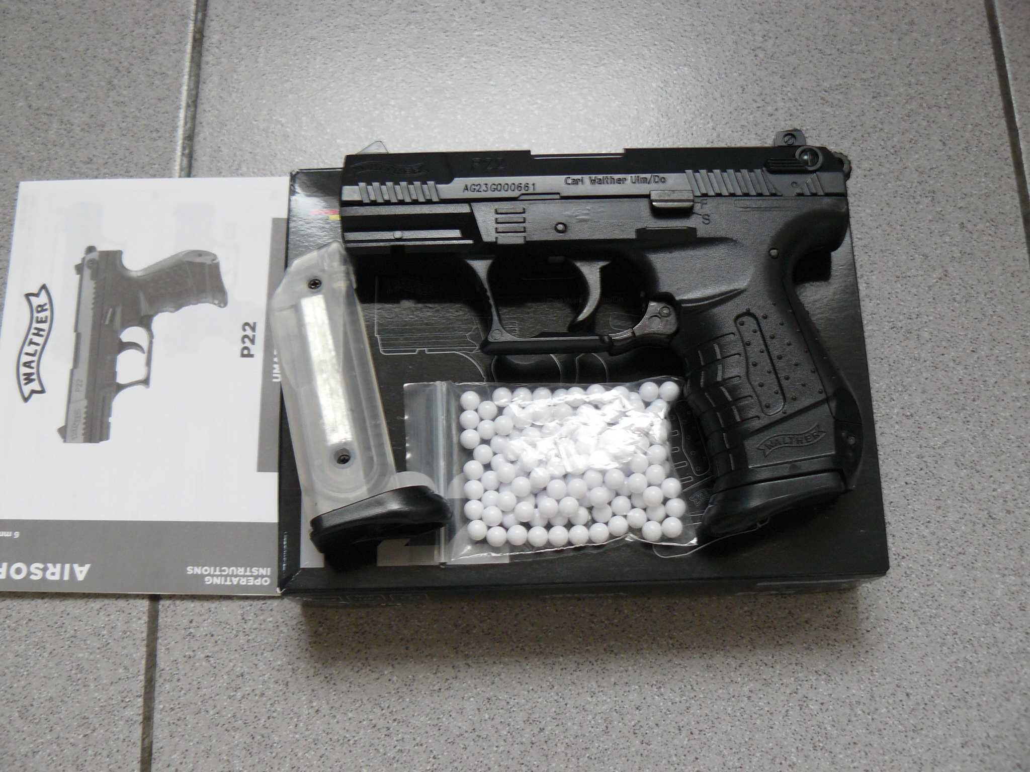 Pistol Airsoft WALTHER P22 Mecanism Pe Arc/Spring,Nou,Produs Umarex ...