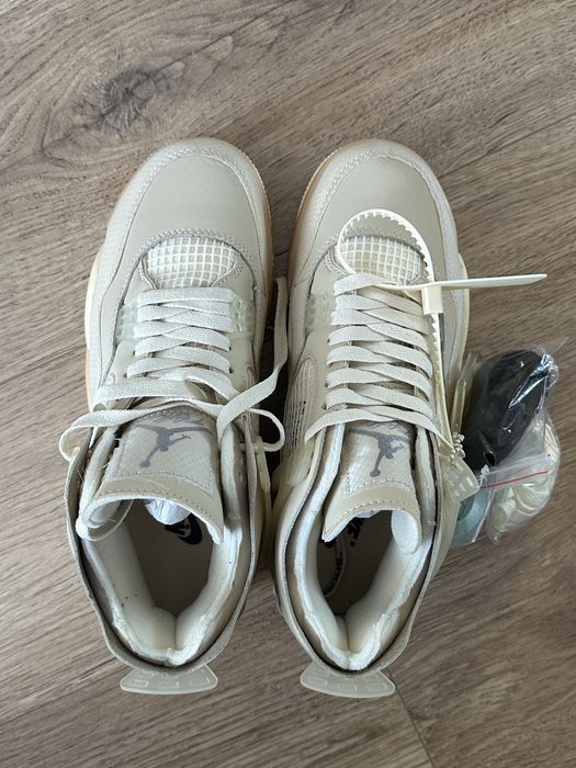 Nike air jordan 4 retro off white sali noi 42.5