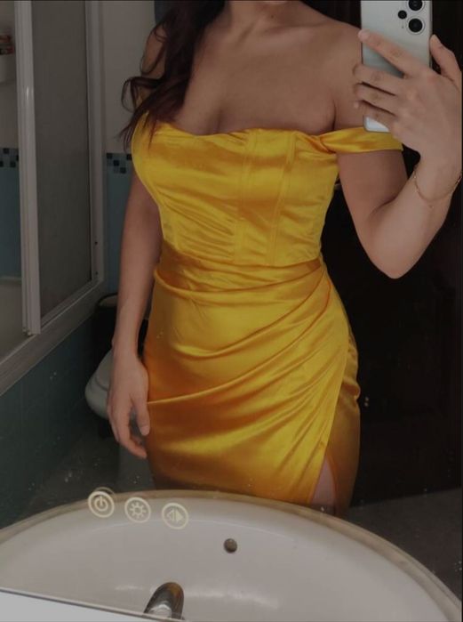 Rochie lunga galbena