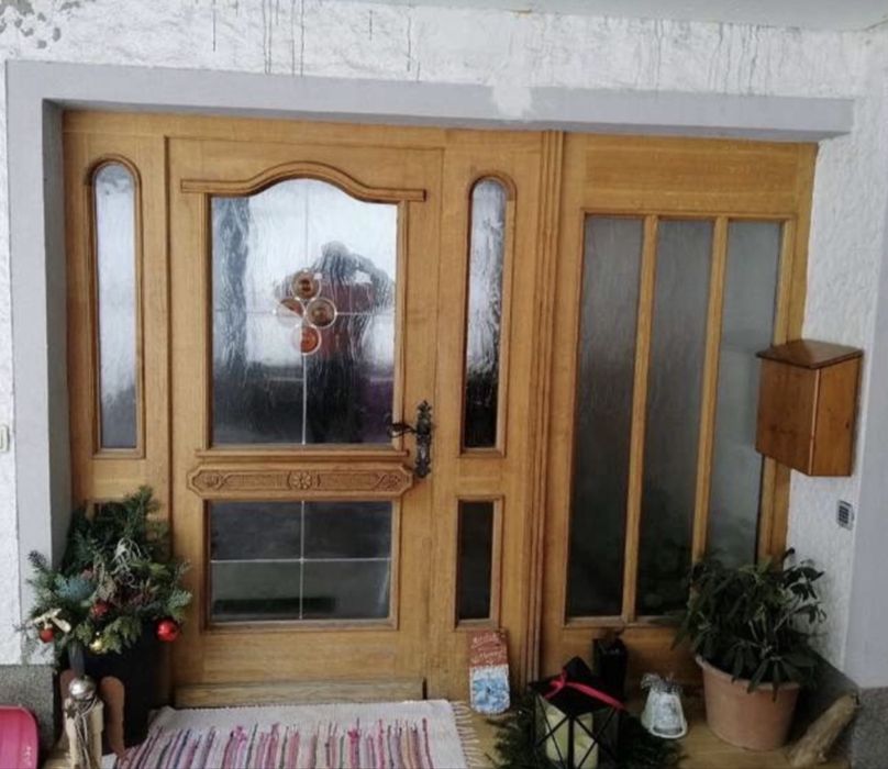 Usa intrare casa lemn termopan vitraliu Germania