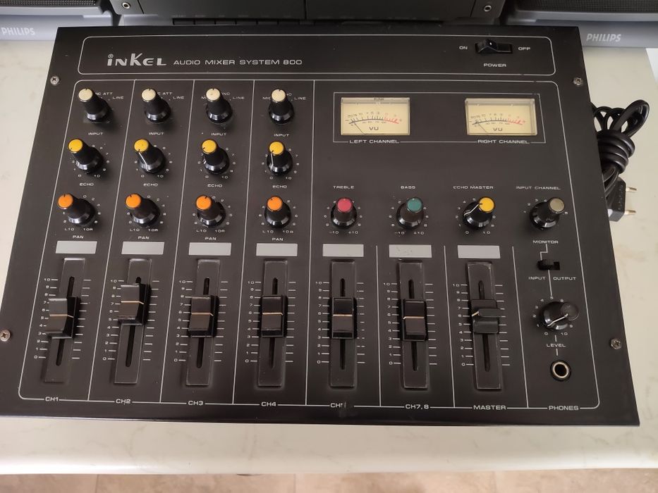 Inkel System 800 audio mixer, mixer, preamplificator vu metre