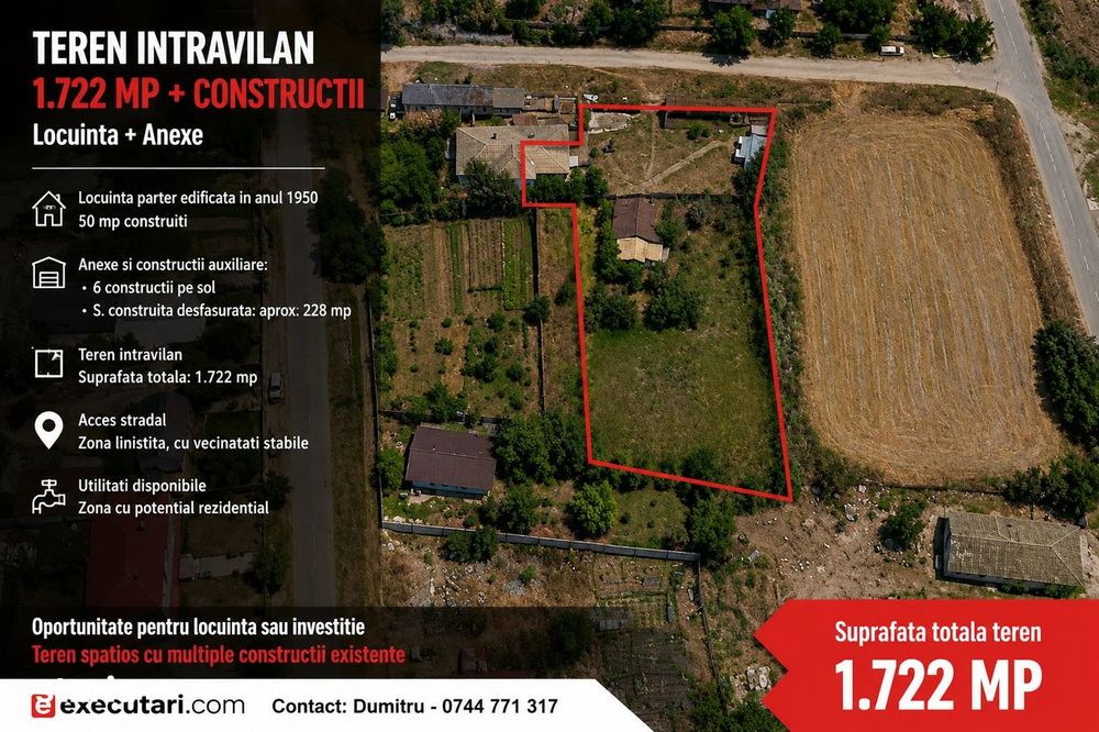 VADU - Constanta, Casa cu anexe + Teren 1,700 mp