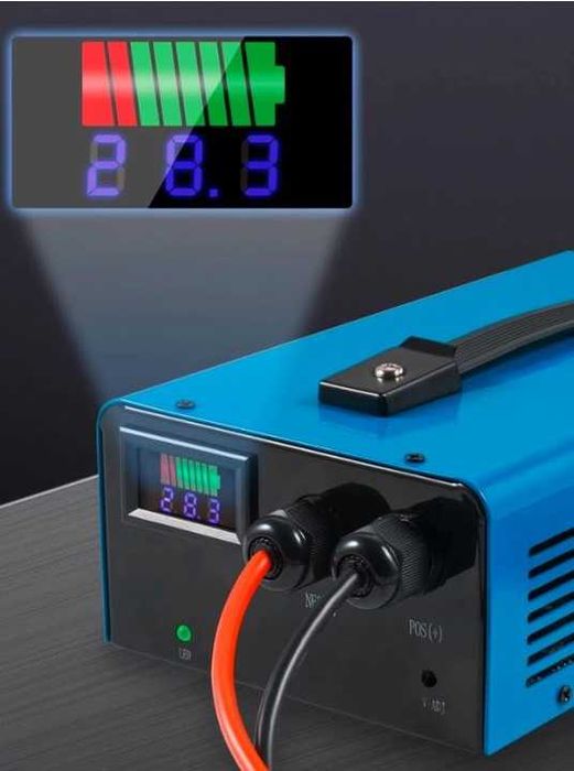 Incarcator LifePO4 29.2V 40A cu voltmetru baterii solare si de stocare