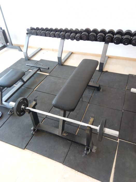 Штанга гантел тошлар зал учун