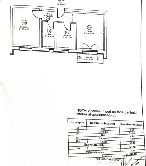 Apartament 4 camere pe 2 niveluri Calea Urseni 2 locuri de parcare 0%
