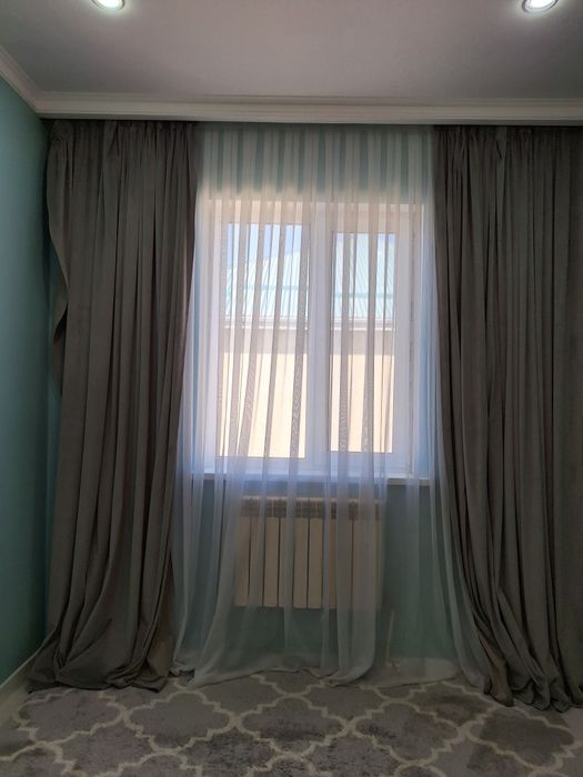 2шт шторы сатылады тюльмен бырге