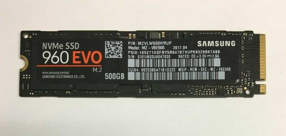 SSD Samsung 960 EVO 500 GB