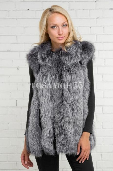 Жилет чернобурка