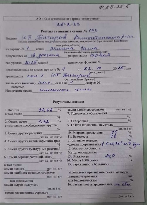 Ячмень на семена