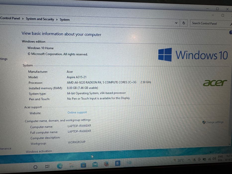 Лаптоп Acer Aspire 3