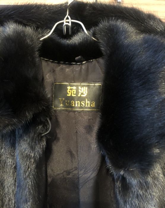 Норковая черная шуба