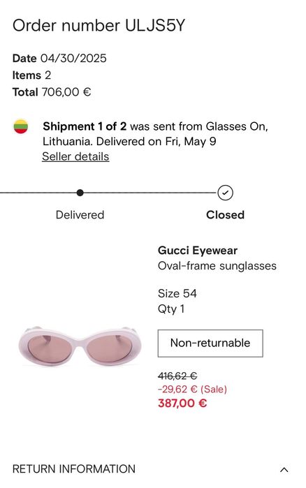 Слънчеви очила Gucci