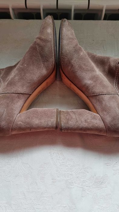 Cizme dama Casadei,suede bej ,ms.40