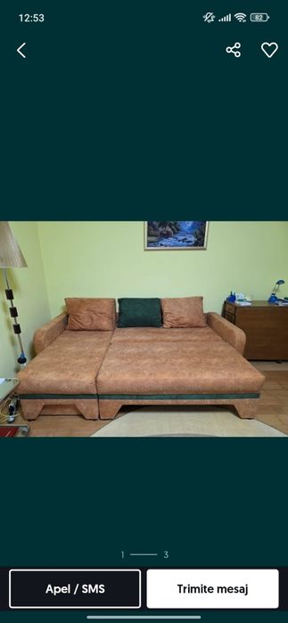 Colțar extensibil cu lada de depozitare in stare foarte buna .