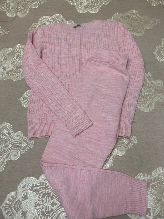 Теплый вязаный костюм