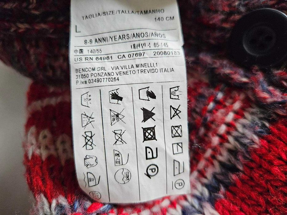 Детски вълнени зимни жилетки Benetton