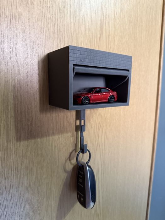 Suport Chei Auto Cu Mini Garaj Automat Pentru Hot Wheels Macheta 1:xx
