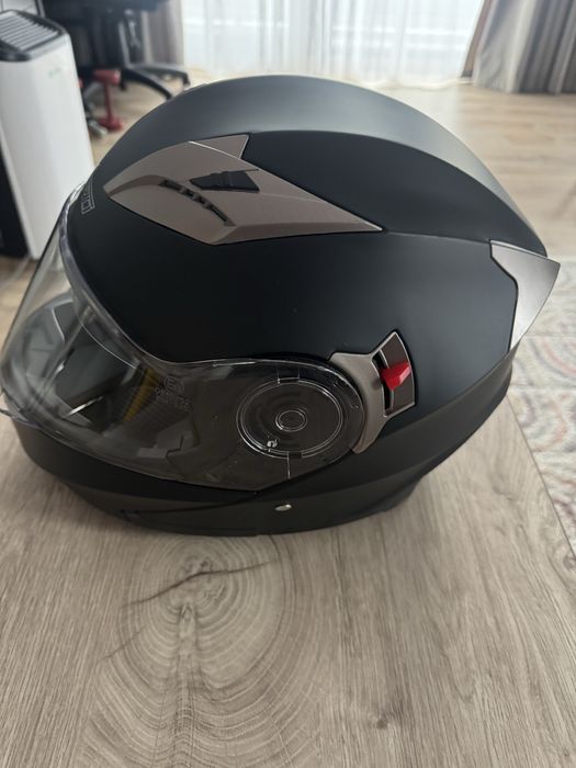 Casca Moto A-PRO Full-Face, Negru Lucios, Marimea M