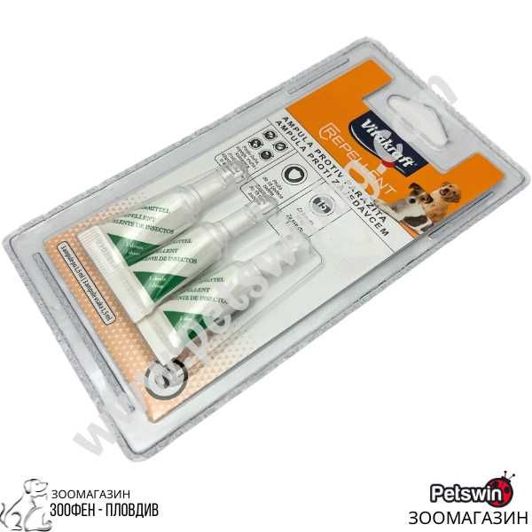 Репелентни Ампули за Дребни Кучета - за Накапване - 3х1.5ml- Vitakraft